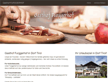 Tablet Screenshot of furggerhof.it